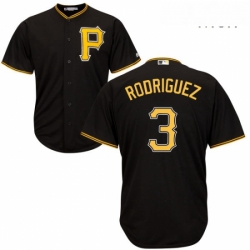 Mens Majestic Pittsburgh Pirates 3 Sean Rodriguez Replica Black Alternate Cool Base MLB Jersey 