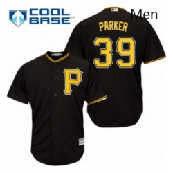 Mens Majestic Pittsburgh Pirates 39 Dave Parker Replica Black Alternate Cool Base MLB Jersey