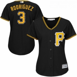 Womens Majestic Pittsburgh Pirates 3 Sean Rodriguez Authentic Black Alternate Cool Base MLB Jersey 