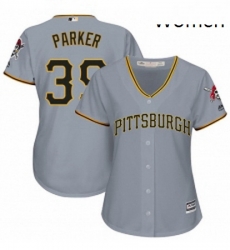 Womens Majestic Pittsburgh Pirates 39 Dave Parker Replica Grey Road Cool Base MLB Jersey