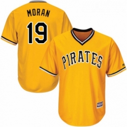 Youth Majestic Pittsburgh Pirates 19 Colin Moran Replica Gold Alternate Cool Base MLB Jersey 