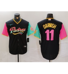 Men San Diego Padres 11 Yu Darvish Black City Connect Cool Base Stitched Baseball Jersey