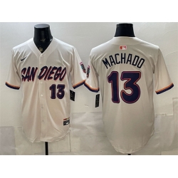 Men San Diego Padres  13 Manny Machado Cream 2026 City Connect Stadium Stitched Baseball Jersey