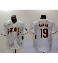 Men San Diego Padres 19 19 Tony Gwynn White Cool Base Stitched Baseball Jersey