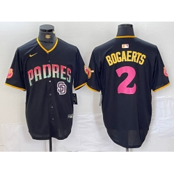 Men San Diego Padres 2 Xander Bogaerts Black Cool Base Stitched Baseball Jersey 1