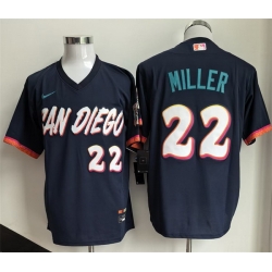 Men San Diego Padres  22 Mason Miller Obsidian 2026 City Connect Stadium Stitched Baseball Jersey