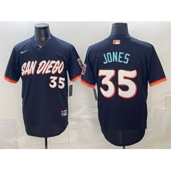 Men San Diego Padres  35 Randy Jones Obsidian 2026 City Connect Stadium Stitched Baseball Jersey