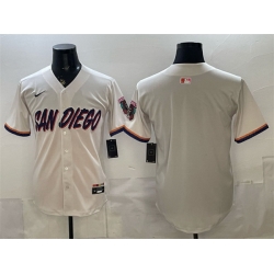 Men San Diego Padres Blank Cream 2026 City Connect Stadium Stitched Baseball Jersey