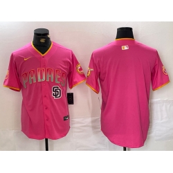 Men San Diego Padres Blank Pink Cool Base Stitched Baseball Jersey 1