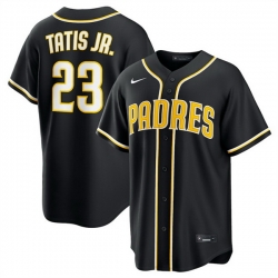 Men San Diego Padres  Fernando Tatis Jr  2026 Fashion Replica Black Out Stitched Baseball Jersey
