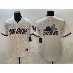 Men San Diego Padres Team Big Logo Cream 2026 City Connect Stadium Stitched Baseball Jersey