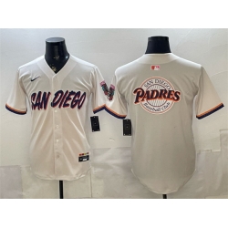 Men San Diego Padres Team Big Logo Cream 2026 City Connect Stadium Stitched Baseball Jerseys