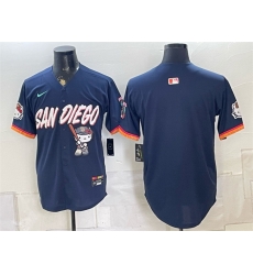Men San Diego Padres X Hello Kitty Blank Obsidian 2026 City Connect Stadium Stitched Baseball Jersey