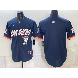 Men San Diego Padres X Hello Kitty Blank Obsidian 2026 City Connect Stadium Stitched Baseball Jersey