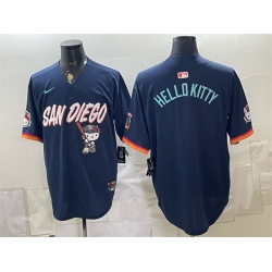 Men San Diego Padres X Hello Kitty Obsidian 2026 City Connect Stadium Stitched Baseball Jersey