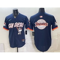 Men San Diego Padres X Hello Kitty Team Big Logo Obsidian 2026 City Connect Stadium Stitched Baseball Jerseys