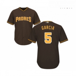 Mens San Diego Padres 5 Greg Garcia Replica Brown Alternate Cool Base Baseball Jersey 