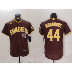 Nike Men San Diego Padres 44 Musgrove Brown Tan Authentic Alternate Player Jersey 2