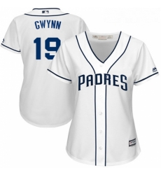 Womens Majestic San Diego Padres 19 Tony Gwynn Authentic White Home Cool Base MLB Jersey