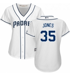 Womens Majestic San Diego Padres 35 Randy Jones Authentic White Home Cool Base MLB Jersey