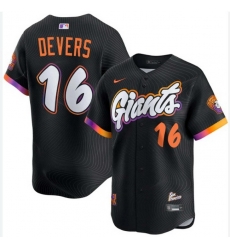 Men San Francisco Giants 16 Rafael Devers Black City Edition Cool Base Stitched Baseball Jersey Men San Francisco Giants 16 Rafael Devers Black City Edition Cool Base Stitched Baseball Jersey