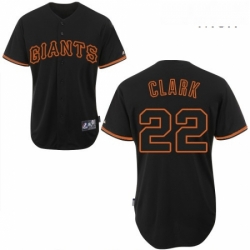 Mens Majestic San Francisco Giants 22 Will Clark Authentic Black Fashion MLB Jersey