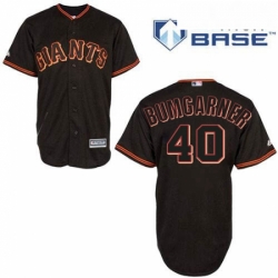 Mens Majestic San Francisco Giants 40 Madison Bumgarner Authentic Black New Cool Base MLB Jersey