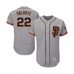 Mens San Francisco Giants 22 Yangervis Solarte Grey Alternate Flex Base Authentic Collection MLB Jersey