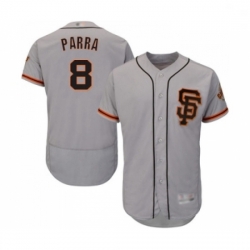 Mens San Francisco Giants 8 Gerardo Parra Grey Alternate Flex Base Authentic Collection Baseball Jersey