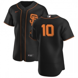 San Francisco Giants 10 Evan Longoria Men Nike Black Alternate 2020 Authentic Player MLB Jersey