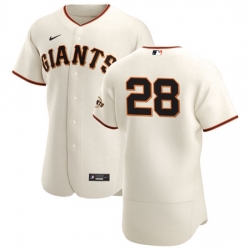 San Francisco Giants 28 Buster Posey Men Nike Cream Home 2020 Authentic Player MLB Jersey