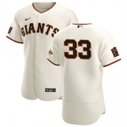 San Francisco Giants 33 Darin Ruf Men Nike Cream Home 2020 Authentic 20 at 24 Patch Player MLB Jersey