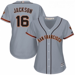 Womens Majestic San Francisco Giants 16 Austin Jackson Authentic Grey Road Cool Base MLB Jersey 