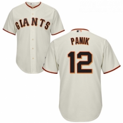 Youth Majestic San Francisco Giants 12 Joe Panik Authentic Cream Home Cool Base MLB Jersey