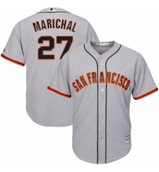 Youth Majestic San Francisco Giants 27 Juan Marichal Replica Grey Road Cool Base MLB Jersey