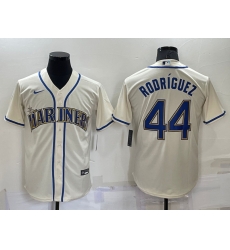 Men Seattle Mariners 44 Julio Rodriguez Cream Cool Base Stitched Jersey 5