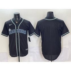 Men Seattle Mariners Blank 2026 Fashion Replica Black Out Stitched Baseball Jersey