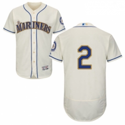 Mens Majestic Seattle Mariners 2 Jean Segura Cream Flexbase Authentic Collection MLB Jersey