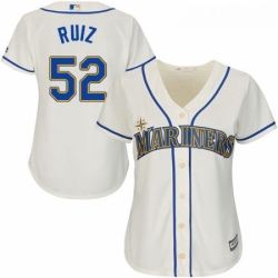 Womens Majestic Seattle Mariners 52 Carlos Ruiz Authentic Cream Alternate Cool Base MLB Jersey