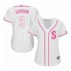 Womens Majestic Seattle Mariners 9 Dee Gordon Replica White Fashion Cool Base MLB Jersey 