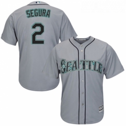 Youth Majestic Seattle Mariners 2 Jean Segura Replica Grey Road Cool Base MLB Jersey