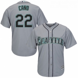 Youth Majestic Seattle Mariners 22 Robinson Cano Authentic Grey Road Cool Base MLB Jersey