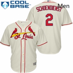 Mens Majestic St Louis Cardinals 2 Red Schoendienst Replica Cream Alternate Cool Base MLB Jersey