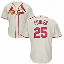 Mens Majestic St Louis Cardinals 25 Dexter Fowler Replica Cream Alternate Cool Base MLB Jersey