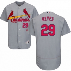 Mens Majestic St Louis Cardinals 29 lex Reyes Grey Road Flex Base Authentic Collection MLB Jersey