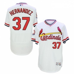 Mens Majestic St Louis Cardinals 37 Keith Hernandez White FlexBase Authentic Collection MLB Jersey