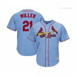 Mens St Louis Cardinals 21 Andrew Miller Replica Light Blue Alternate Cool Base Baseball Jersey 