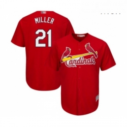 Mens St Louis Cardinals 21 Andrew Miller Replica Red Cool Base Baseball Jersey 