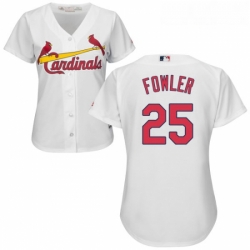 Womens Majestic St Louis Cardinals 25 Dexter Fowler Authentic White Home Cool Base MLB Jersey