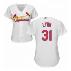 Womens Majestic St Louis Cardinals 31 Lance Lynn Authentic White Home Cool Base MLB Jersey